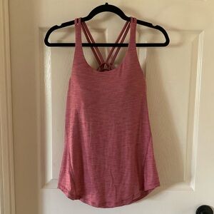Lululemon Moment to Movement Tank Top Cherry Tint Two in One Pink Red Like New